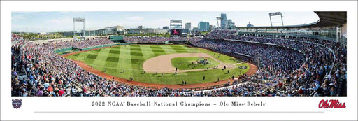 2022 College World Series Baseball Panoramic Picture - Ole Miss Rebels  Unframed