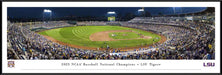 2023 College World Series Champions Panoramic Picture - LSU Tigers Fan Cave Decor  Standard Frame
