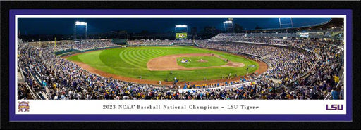 2023 College World Series Champions Panoramic Picture - LSU Tigers Fan Cave Decor  Select Frame