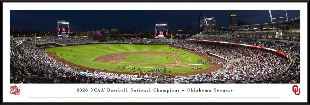 2026 College World Series Champions, Oklahoma Sooners - Standard Frame