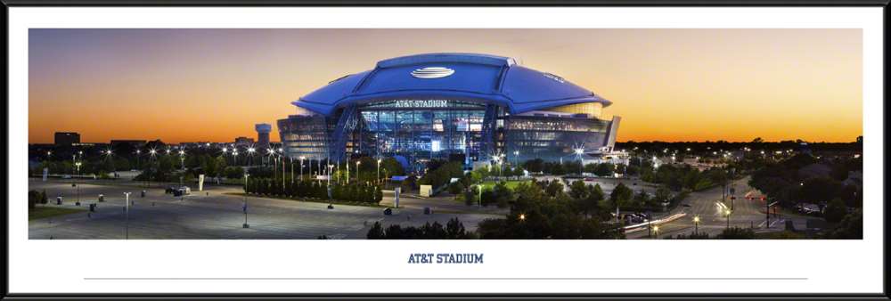 AT&T Stadium Twilight Panoramic Picture - Dallas, Texas  Standard Frame