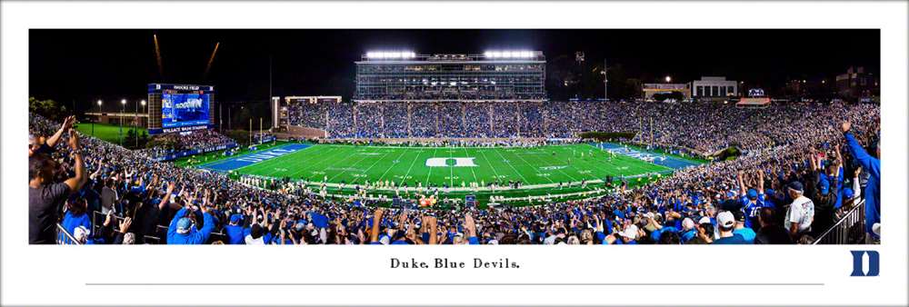 Duke Blue Devils Football Panoramic Picture - Wallace Wade Stadium Fan Cave Decor  Unframed