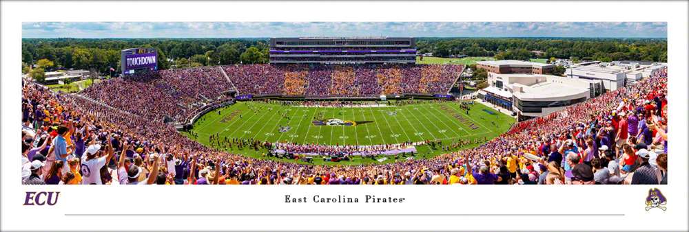 East Carolina Pirates Football Panoramic Picture - Dowdy-Ficklen Stadium Fan Cave Decor  Unframed