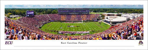 East Carolina Pirates Football Panoramic Picture - Dowdy-Ficklen Stadium Fan Cave Decor  Unframed