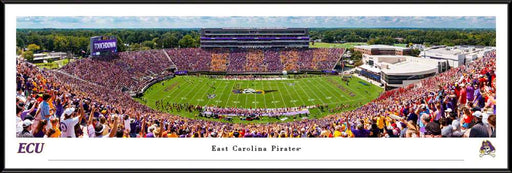East Carolina Pirates Football Panoramic Picture - Dowdy-Ficklen Stadium Fan Cave Decor  Standard Frame