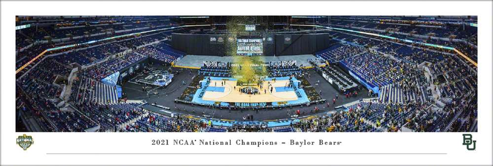 2021 NCAA Men's Basketball National Champions Panoramic Picture - Baylor Bears  Unframed