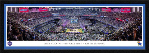 2022 NCAA Men's Basketball National Champions Panoramic Picture - Kansas Jayhawks  Select Frame