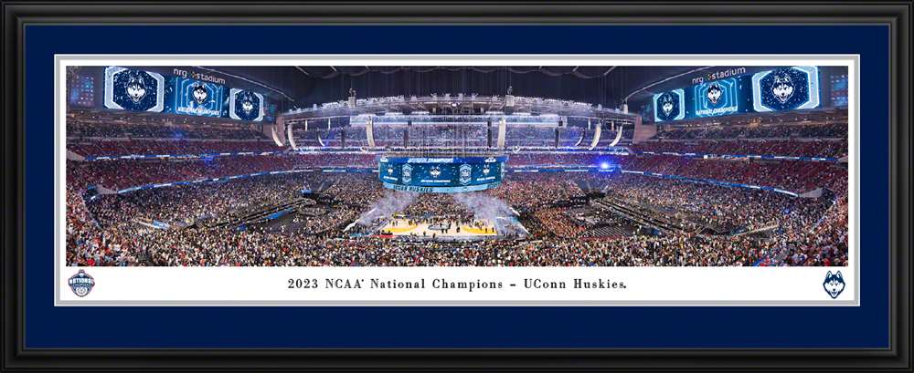2023 NCAA Basketball National Champions Panoramic Picture - UConn Huskies  Deluxe Frame