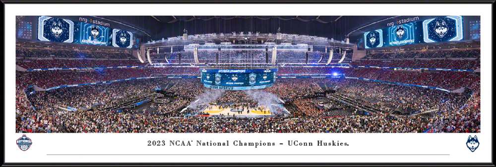 2023 NCAA Basketball National Champions Panoramic Picture - UConn Huskies  Standard Frame