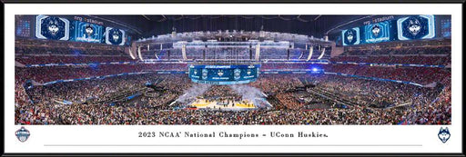 2023 NCAA Basketball National Champions Panoramic Picture - UConn Huskies  Standard Frame