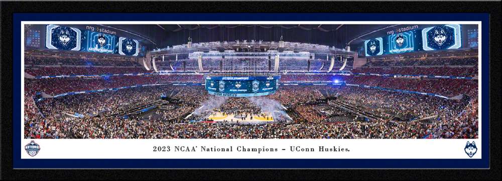 2023 NCAA Basketball National Champions Panoramic Picture - UConn Huskies  Select Frame