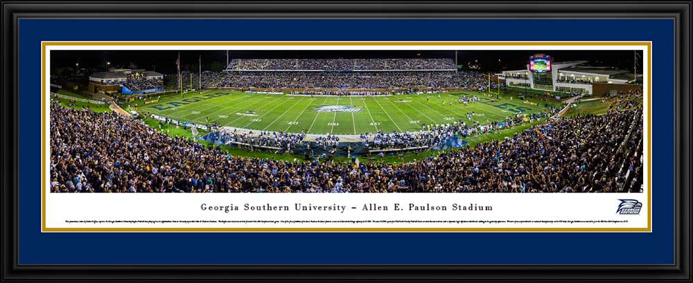 Georgia Southern Eagles Panoramic Picture - Paulson Stadium  Deluxe Frame