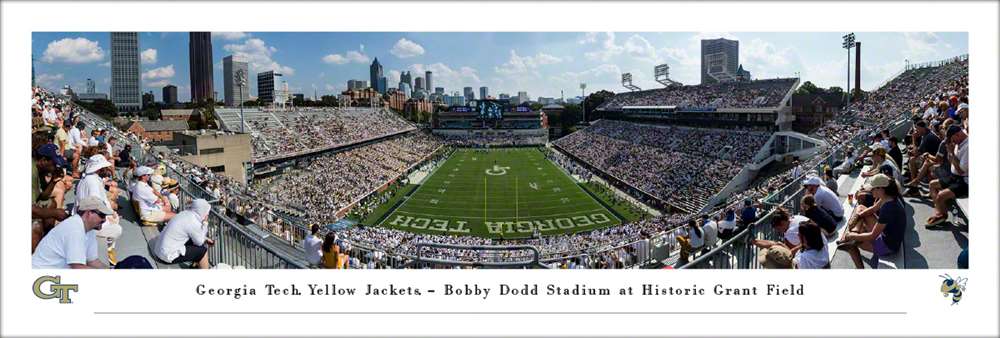 Georgia Tech Yellow Jackets Football Panoramic Poster - Bobby Dodd Stadium at Grant Field Picture  Unframed