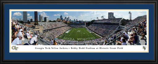 Georgia Tech Yellow Jackets Football Panoramic Poster - Bobby Dodd Stadium at Grant Field Picture  Deluxe Frame