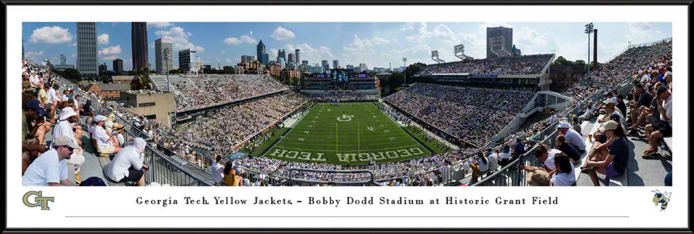 Georgia Tech Yellow Jackets Football Panoramic Poster - Bobby Dodd Stadium at Grant Field Picture  Standard Frame