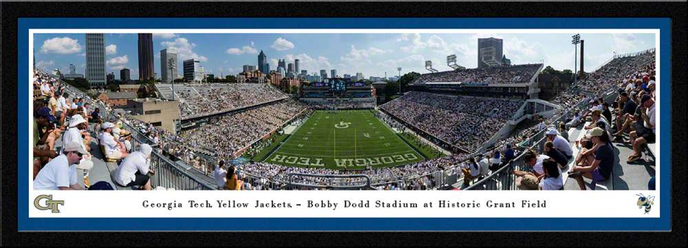 Georgia Tech Yellow Jackets Football Panoramic Poster - Bobby Dodd Stadium at Grant Field Picture  Select Frame