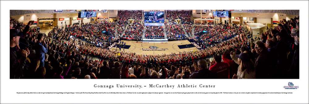 Gonzaga Bulldogs Basketball Panoramic Picture - McCarthey Athletic Center  Unframed