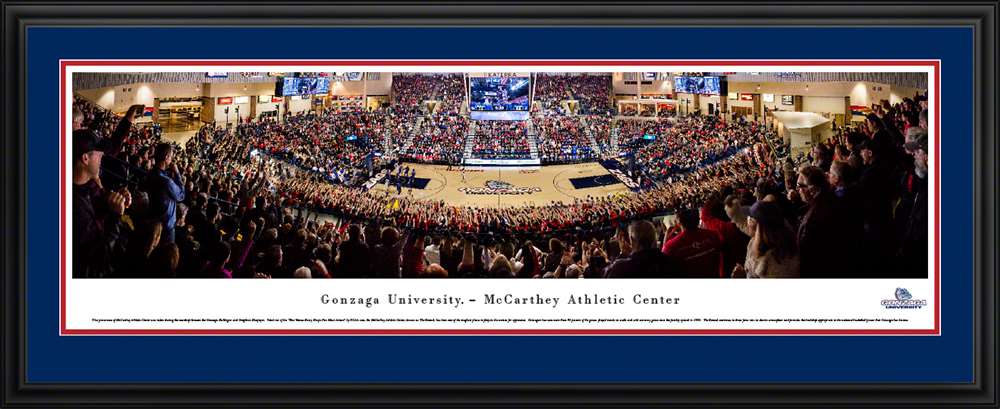 Gonzaga Bulldogs Basketball Panoramic Picture - McCarthey Athletic Center  Deluxe Frame