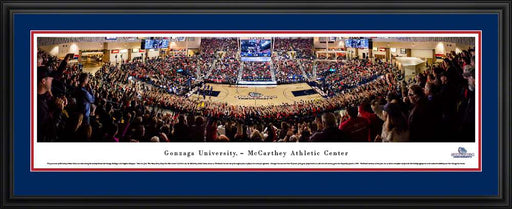 Gonzaga Bulldogs Basketball Panoramic Picture - McCarthey Athletic Center  Deluxe Frame