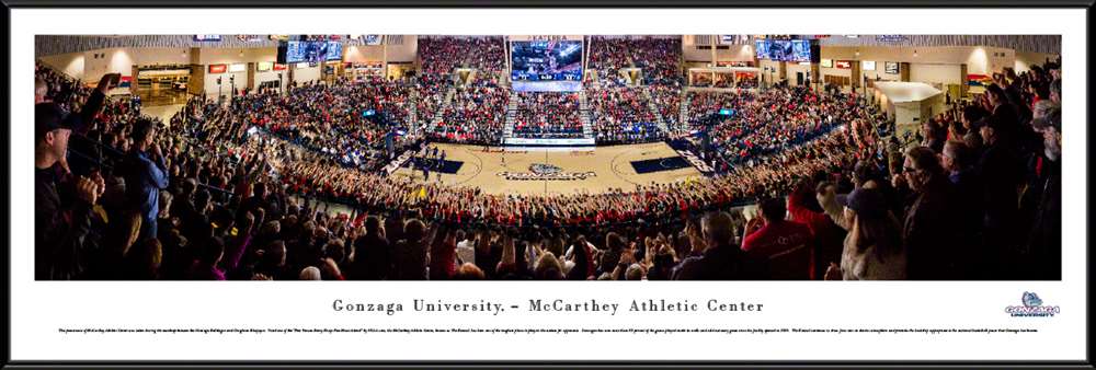 Gonzaga Bulldogs Basketball Panoramic Picture - McCarthey Athletic Center  Standard Frame