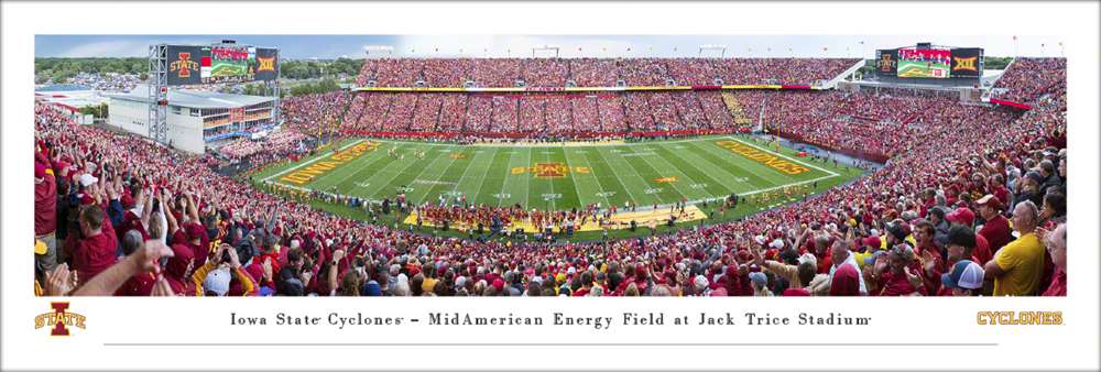 Iowa State Cyclones Football Panoramic Poster - Jack Trice Stadium  Unframed