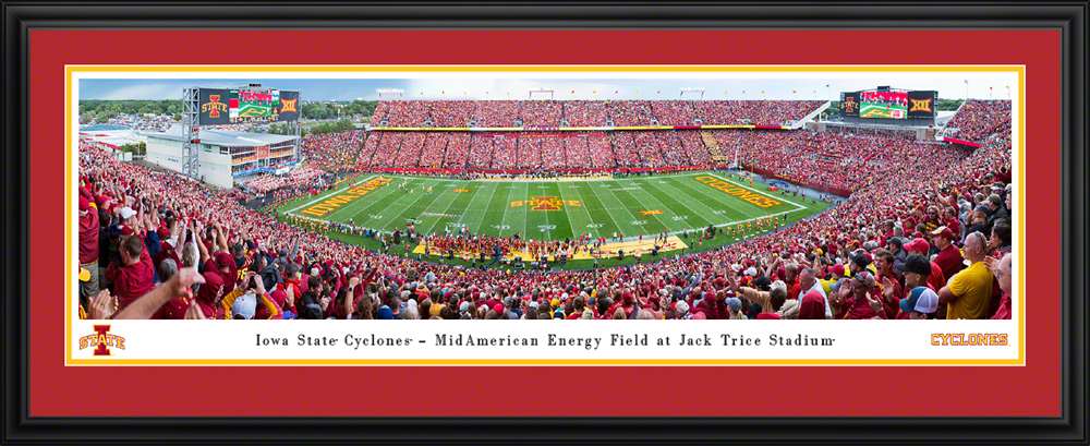 Iowa State Cyclones Football Panoramic Poster - Jack Trice Stadium  Deluxe Frame