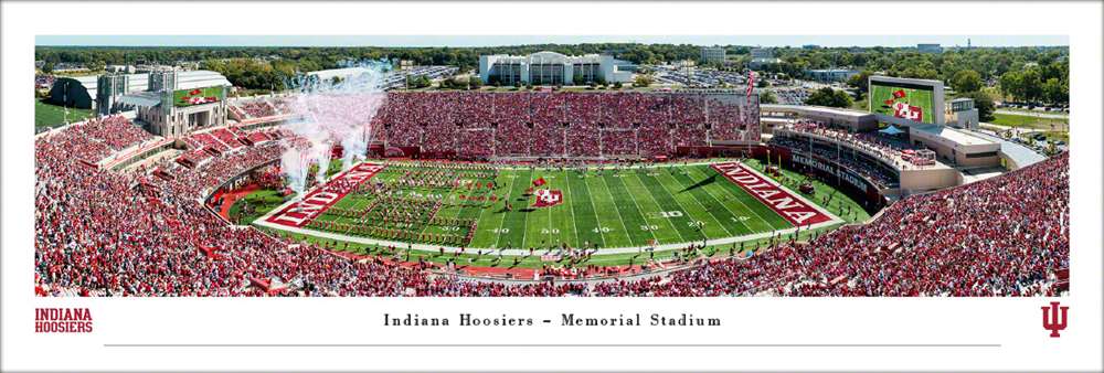 Indiana Hoosiers Football Panoramic Poster - Memorial Stadium Picture  Unframed