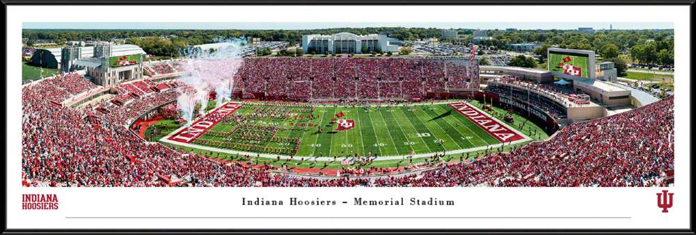 Indiana Hoosiers Football Panoramic Poster - Memorial Stadium Picture  Standard Frame