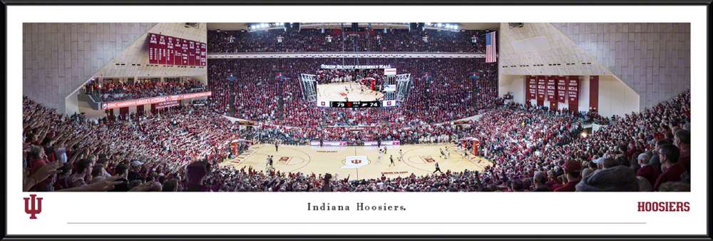 Indiana Hoosiers Basketball Panoramic Picture - Simon Skjodt Assembly Hall Fan Cave Decor  Standard Frame