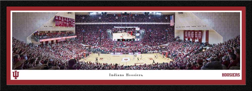 Indiana Hoosiers Basketball Panoramic Picture - Simon Skjodt Assembly Hall Fan Cave Decor  Select Frame