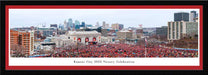 Kansas City Celebrates - 2023 Kansas City Chiefs Victory Parade Panoramic Fan Cave Decor  Select Frame