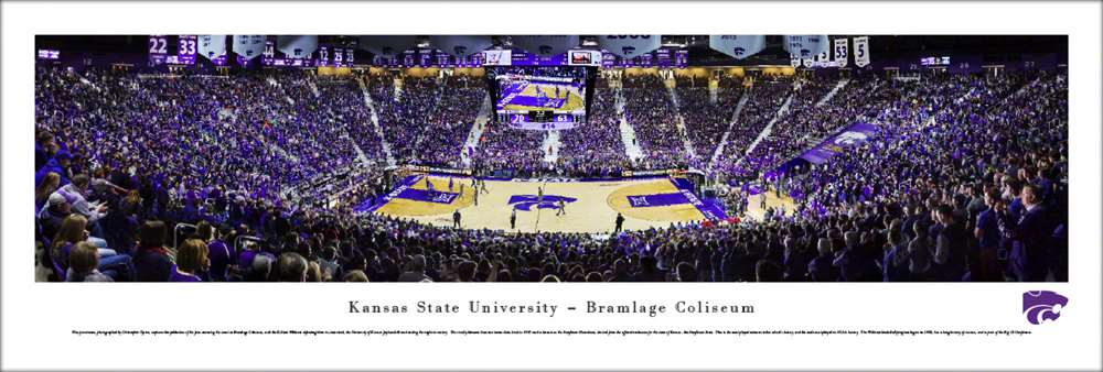 Kansas State Wildcats Basketball Panoramic - Bramlage Coliseum  Unframed