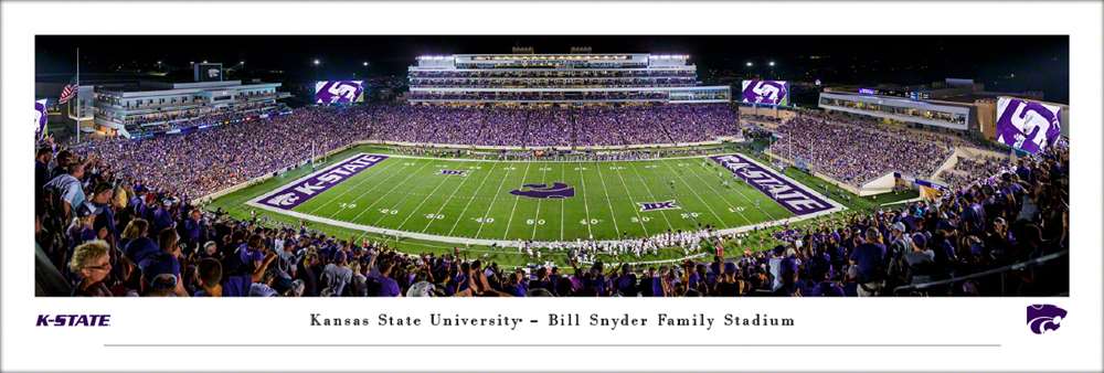 K-State Wildcats Football Panoramic Poster - Bill Snyder Family Stadium Picture  Unframed