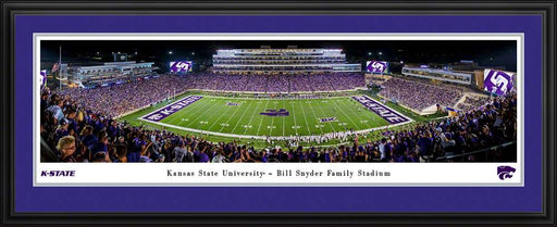 K-State Wildcats Football Panoramic Poster - Bill Snyder Family Stadium Picture  Deluxe Frame