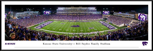 K-State Wildcats Football Panoramic Poster - Bill Snyder Family Stadium Picture  Standard Frame
