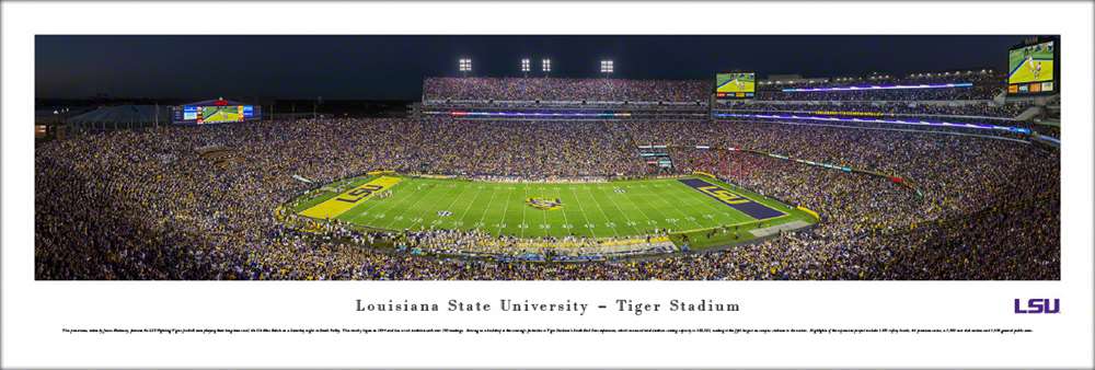 Louisiana State University Tigers Panoramic Picture - LSU Tiger Stadium- Football  Unframed