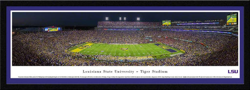 Louisiana State University Tigers Panoramic Picture - LSU Tiger Stadium- Football  Select Frame