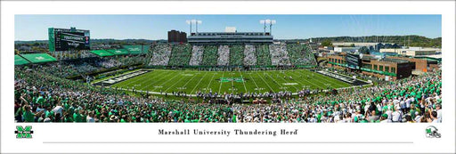 Marshall Thundering Herd Panoramic Picture - Joan C. Edwards Fan Cave Decor  Unframed