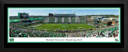 Marshall Thundering Herd Panoramic Picture - Joan C. Edwards Fan Cave Decor  Deluxe Frame