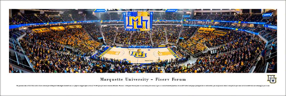 Marquette Golden Eagles Basketball Panoramic Poster  Unframed