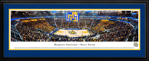 Marquette Golden Eagles Basketball Panoramic Poster  Deluxe Frame