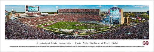 Mississippi State Bulldogs Football Panoramic - Davis Wade Stadium Panorama  Unframed