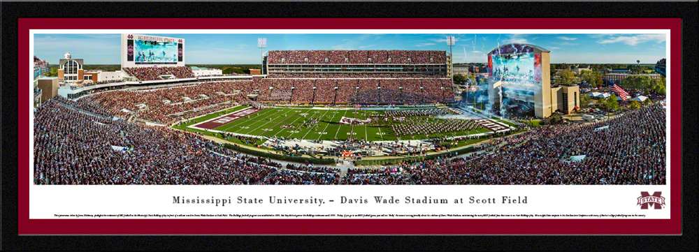 Mississippi State Bulldogs Football Panoramic - Davis Wade Stadium Panorama  Select Frame