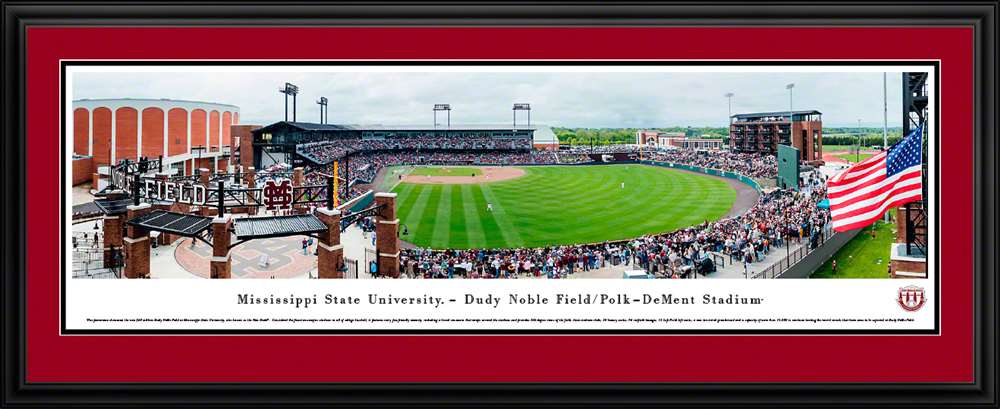 Mississippi State Bulldogs Baseball Poster - Dudy Noble Field Panorama  Deluxe Frame
