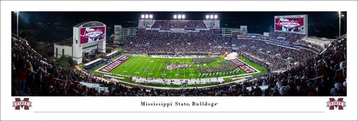 Mississippi State Bulldogs Football Panoramic Picture - Davis Wade Stadium Fan Cave Decor  Unframed