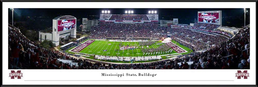 Mississippi State Bulldogs Football Panoramic Picture - Davis Wade Stadium Fan Cave Decor  Standard Frame