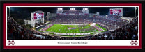 Mississippi State Bulldogs Football Panoramic Picture - Davis Wade Stadium Fan Cave Decor  Select Frame