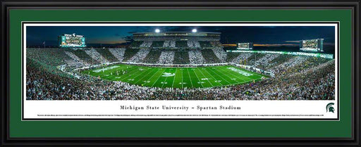 Michigan State Spartans Panoramic Picture - Spartan Stadium  Deluxe Frame