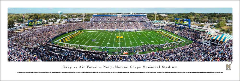 Navy Midshipmen Football Panoramic Picture - Navy-Marine Corps Memorial Stadium  Unframed