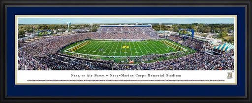 Navy Midshipmen Football Panoramic Picture - Navy-Marine Corps Memorial Stadium  Deluxe Frame
